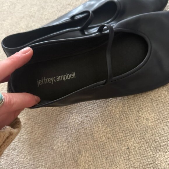 WORN ONCE - Jeffrey Campbell Navy Flats - Picture 4 of 5
